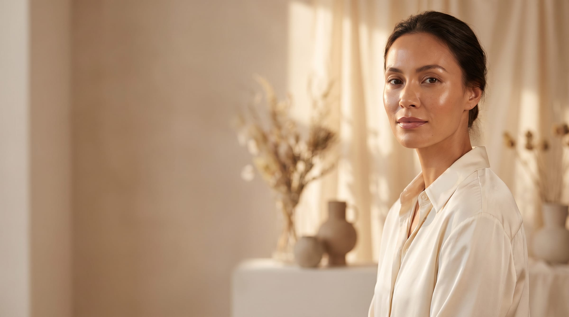 The serene, light-filled interior of Arnica Aesthetics Clinic